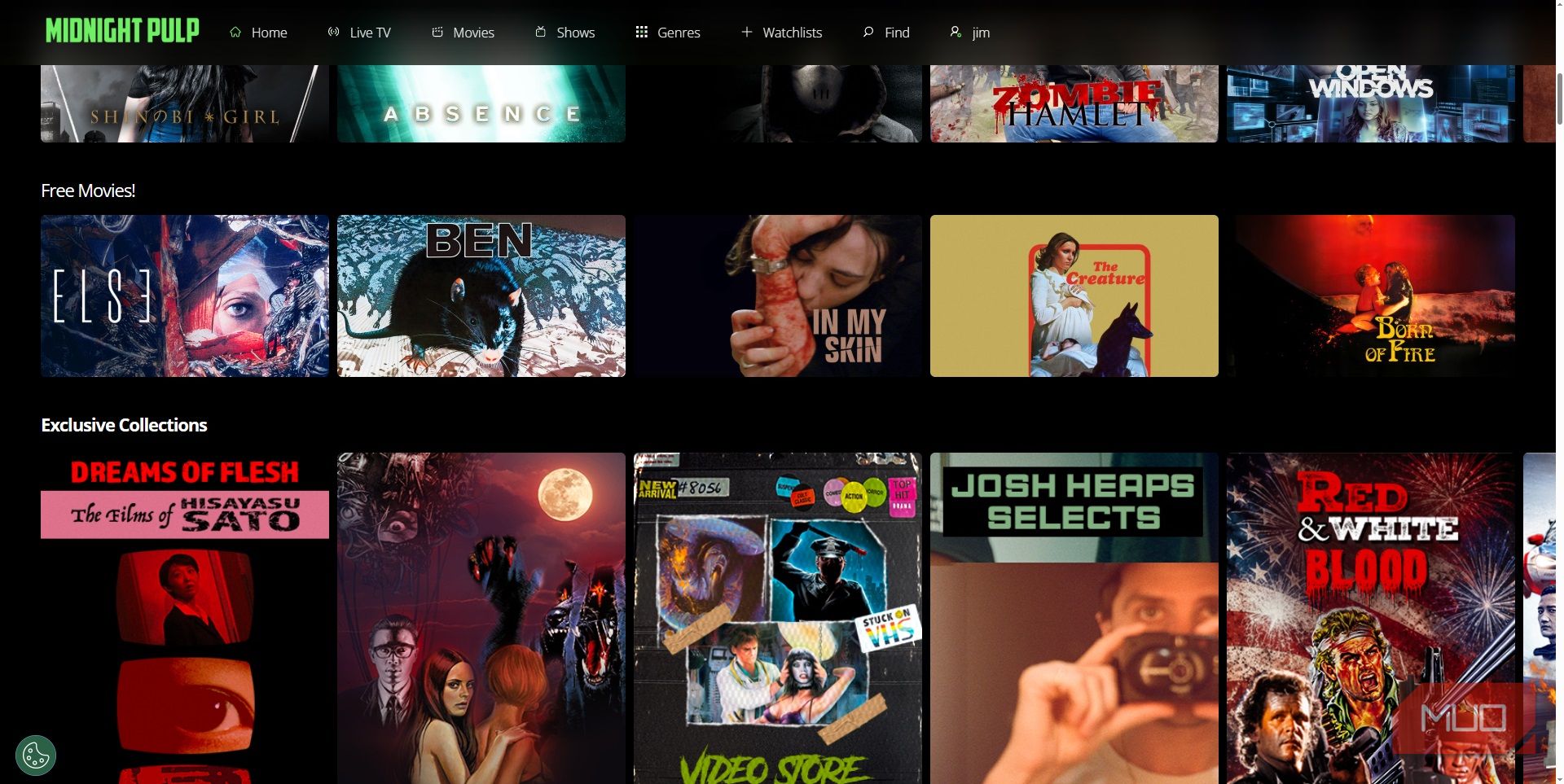 midnight pulp free films list