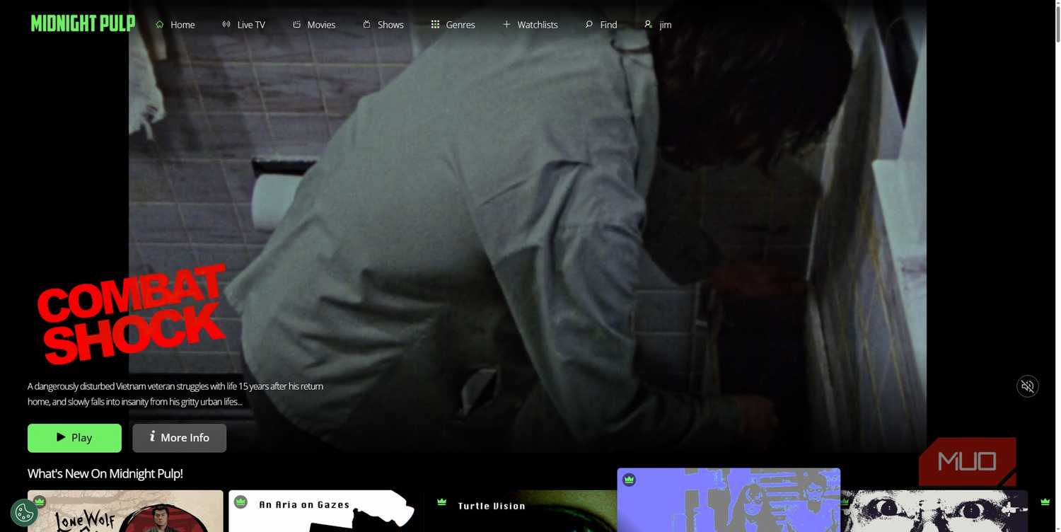 midnight pulp free films on home page