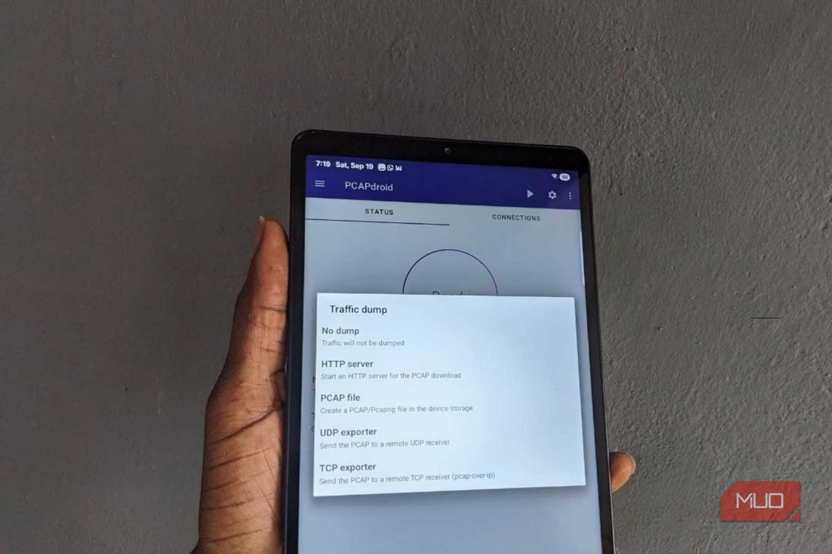 Mode options PCAPdroid