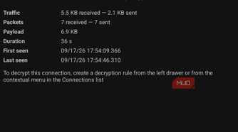 Monster High ads connection PCAPdroid
