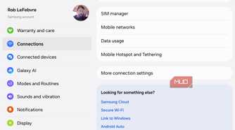 more connection settings