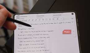 The Moto Pen Ultra being used on the Razr Fold.