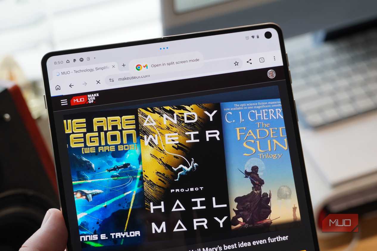 Open app in split screen mode prompt.