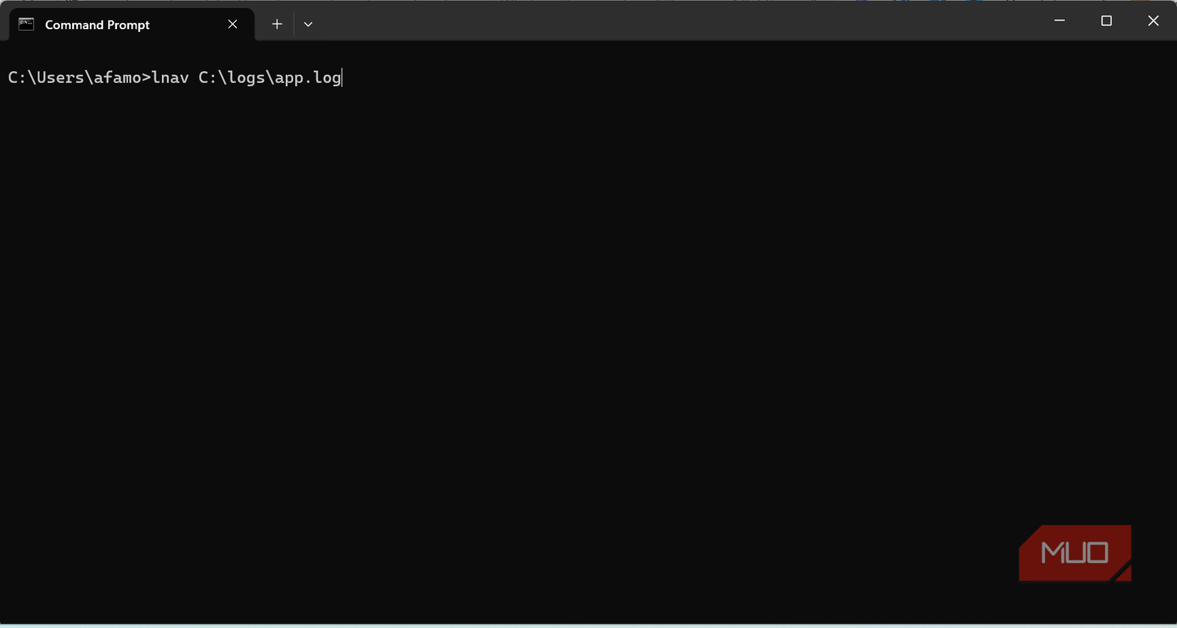 Navigating to logs with lnav