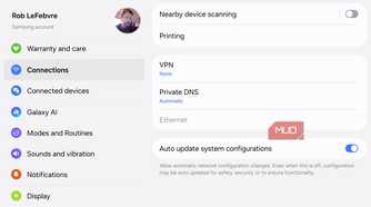 nearby device scanning off