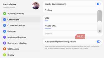 nearby device scanning on