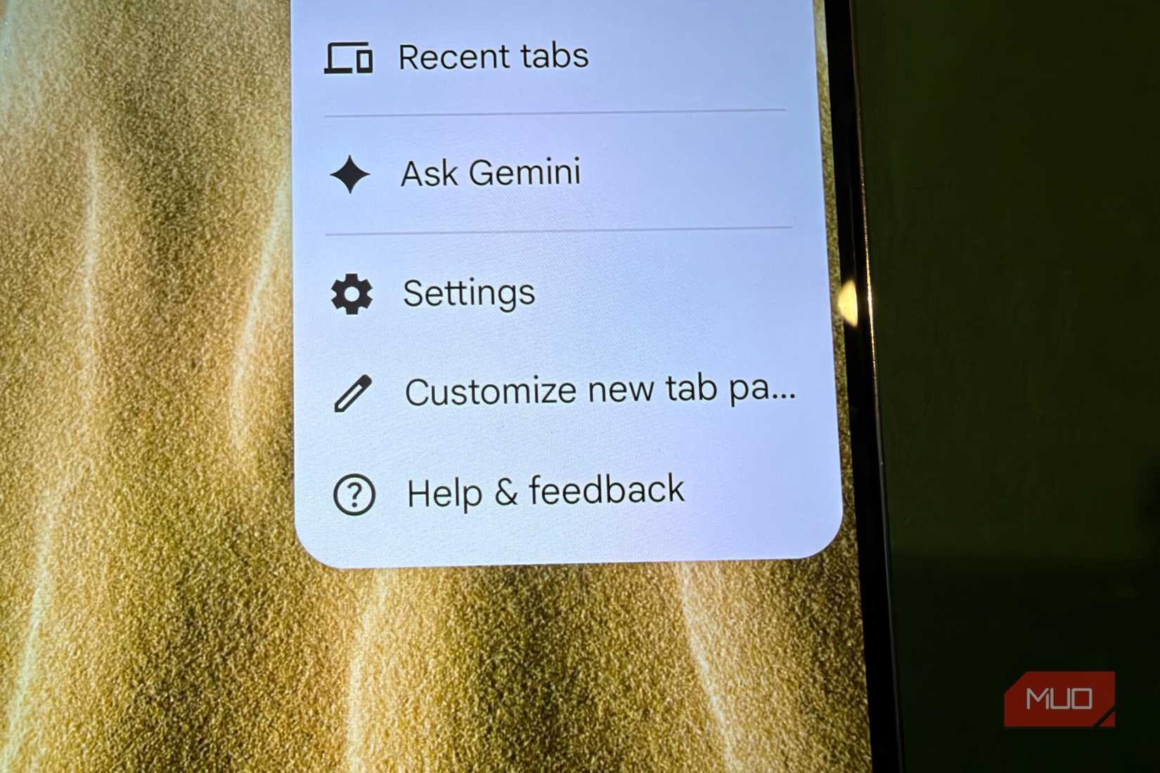 customize new tab page option in chrome