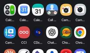 Normal app drawer with search bar
