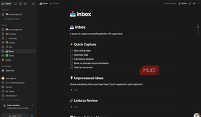 The Inbox page in Notion.