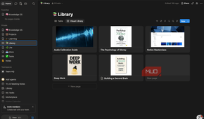 The Library page in Notion.