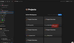 The Projects page in Notion.