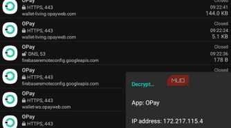 Opay connection domain PCApdroid options