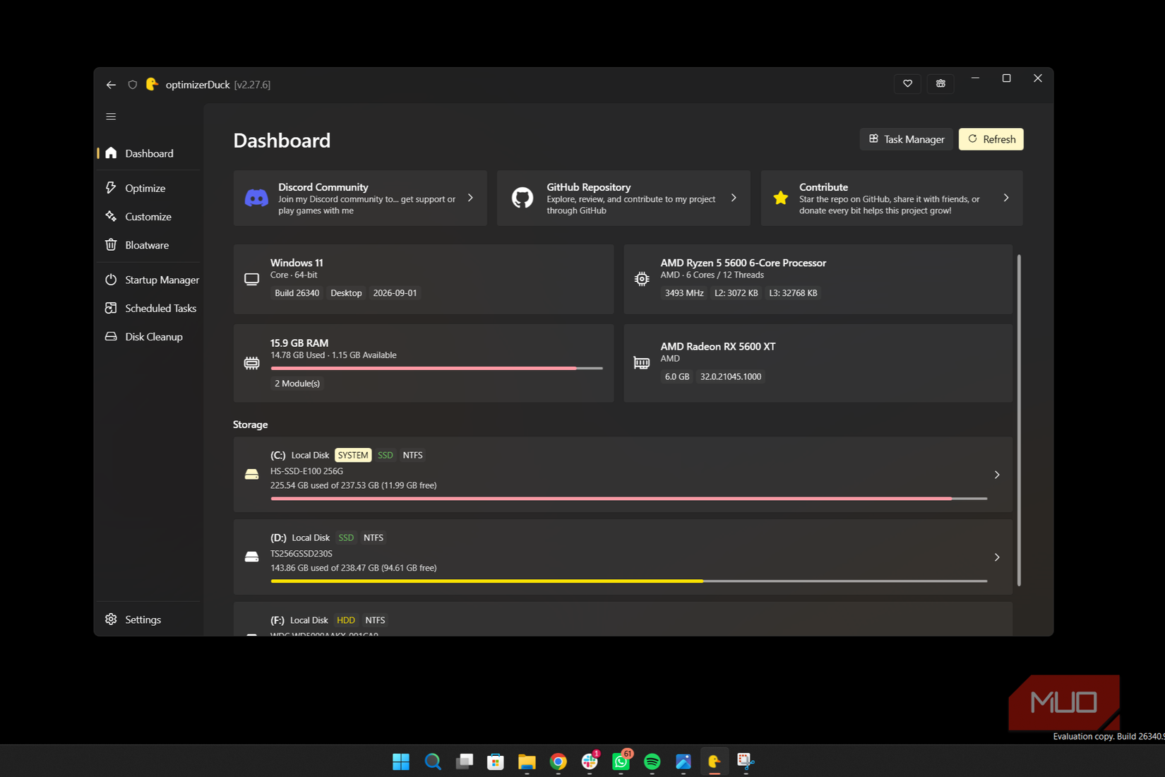 Как ускорить игры в Windows с помощью утилиты Optimizer Duck Панель управления Optimizer Duck