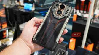 The Oukitel WP70 Ultra in the hand at IFA.