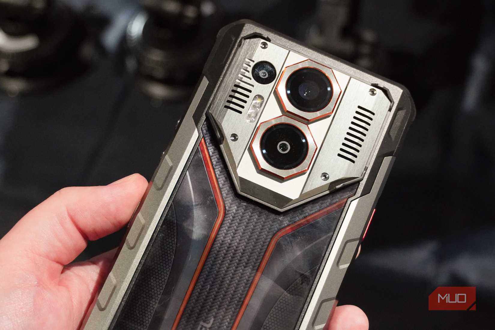 The Oukitel WP70 Ultra showing the rear camera system.