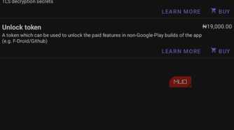 PCAPdroid paid features in Naira.