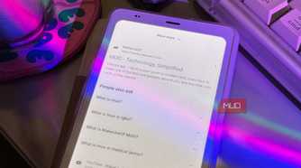 Palma 2 Pro showing Google results for MakeUseOf in the EinkBro browser