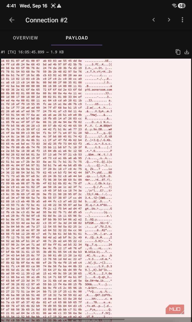 PCAPdroid decryption not working.