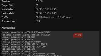 PCAPdroid Monster high app network overview