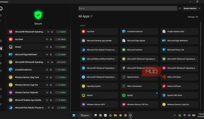 Portmaster showing all active apps on and connection list on Windows 11