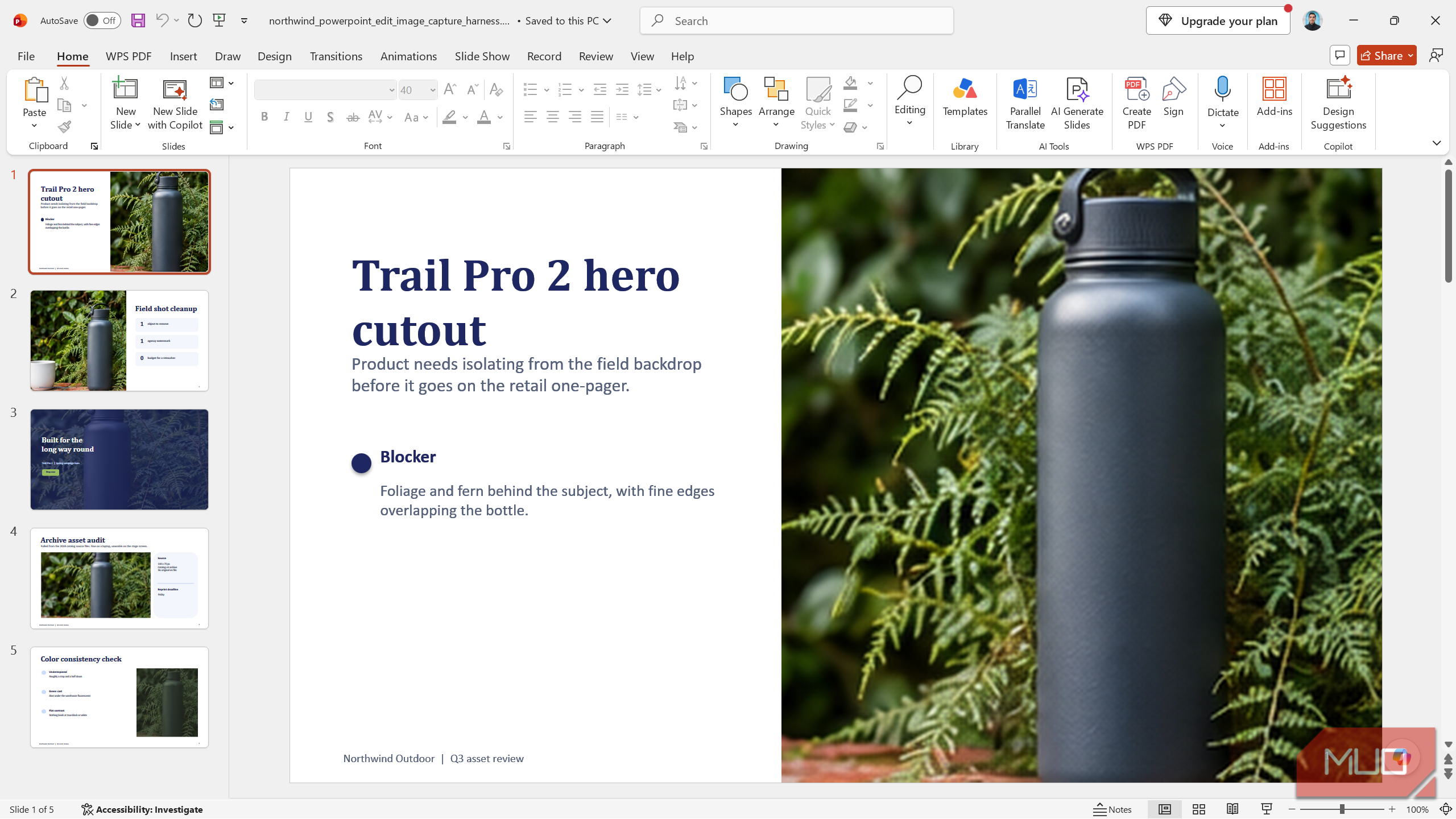 Интерфейс редактора изображений в Microsoft PowerPoint