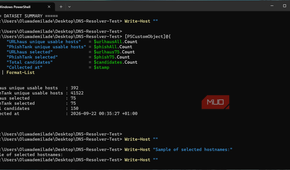 PowerShell dataset summary