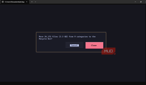 Prompt to clean files to recycle bin