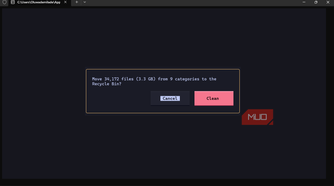 Prompt to clean files to recycle bin