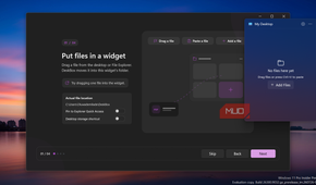 Put files in a widget setup screen