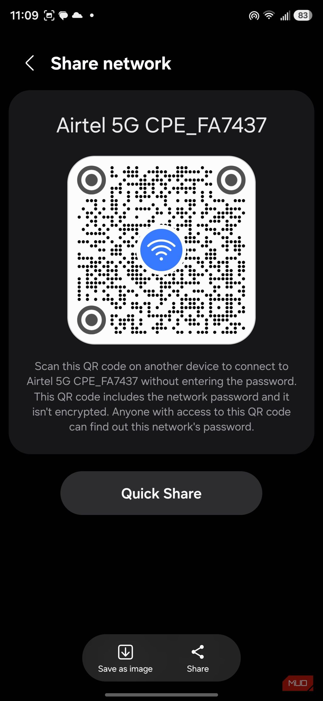 QR code to share Wi_Fi network