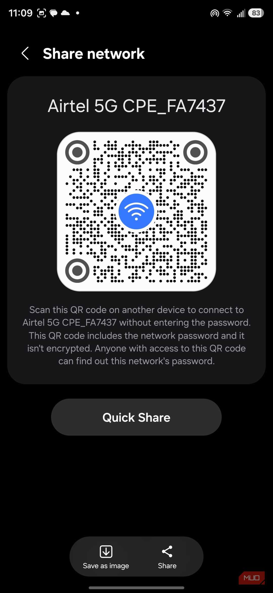 QR code to share Wi_Fi network
