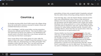 Reading The Great Gatsby in e_reader app