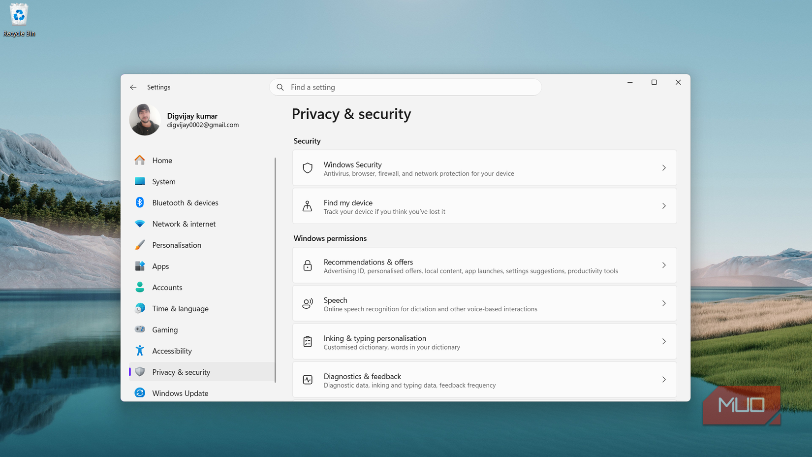 Recommendations and offers in Windows 11