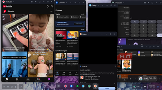 Running multiple applications Android DeX windows.