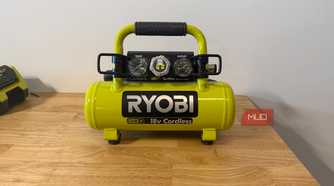Ryobi 18V cordless portable air compressor front view