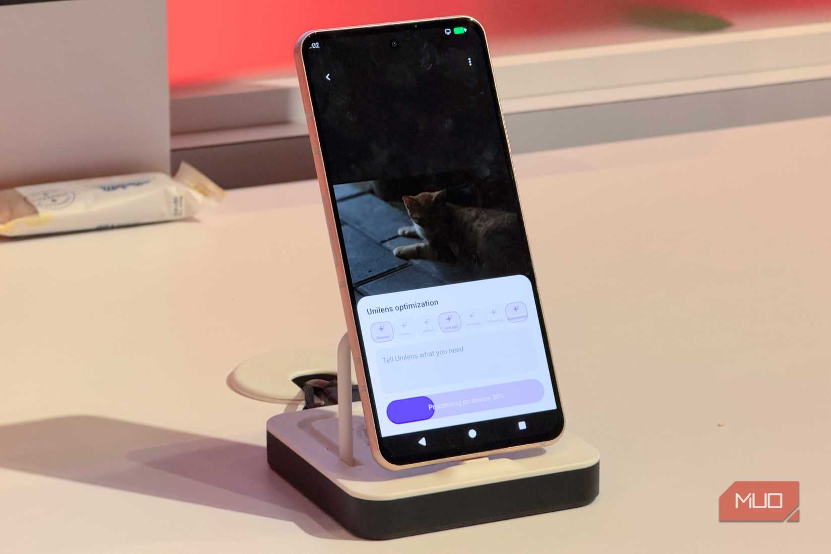 A sample AI workflow running on a Snapdragon reference device.