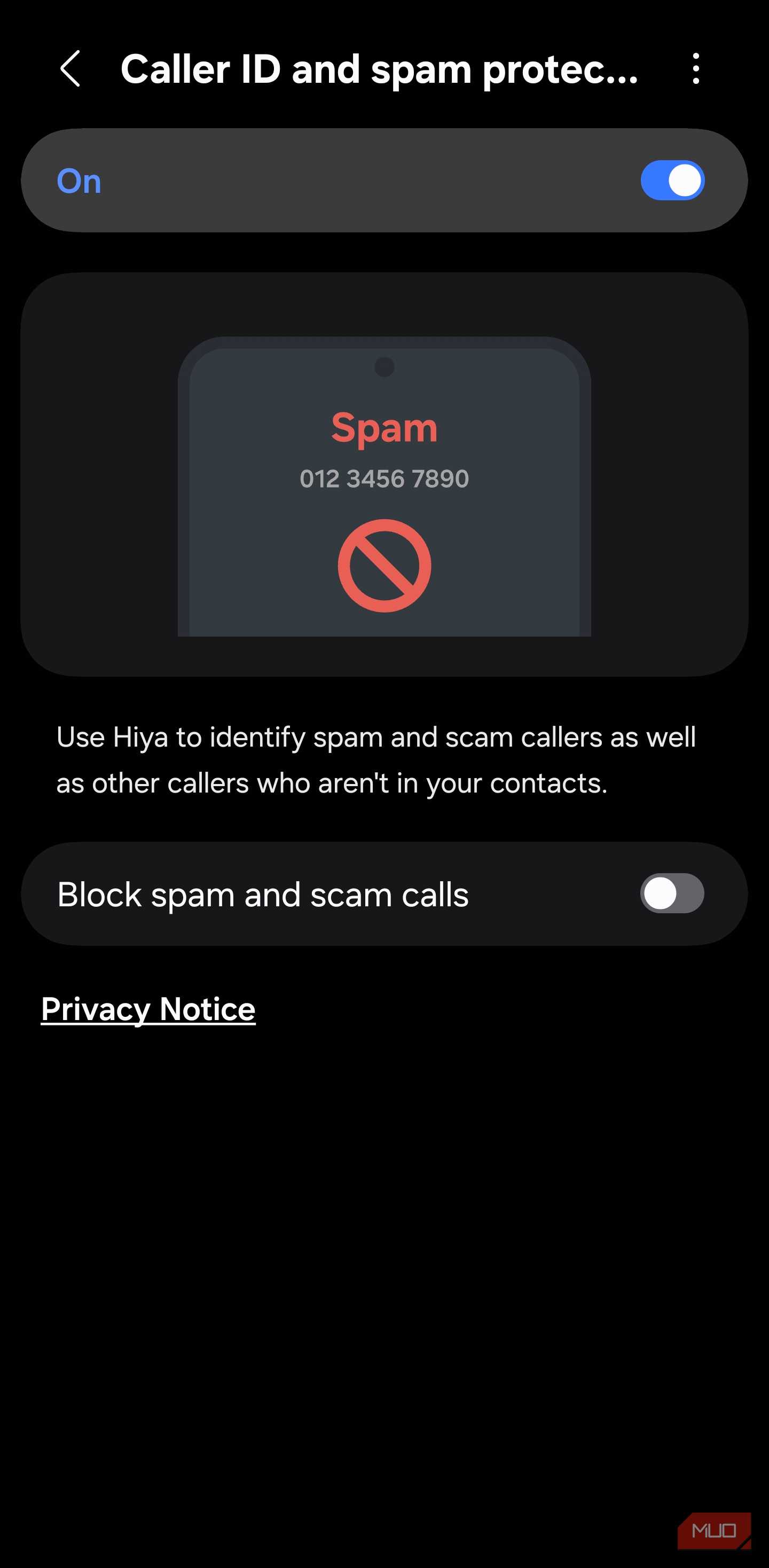 Samsung Block numbers and Caller ID settings