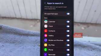 Samsung Galaxy S26 Ultra showing supported app for Finder