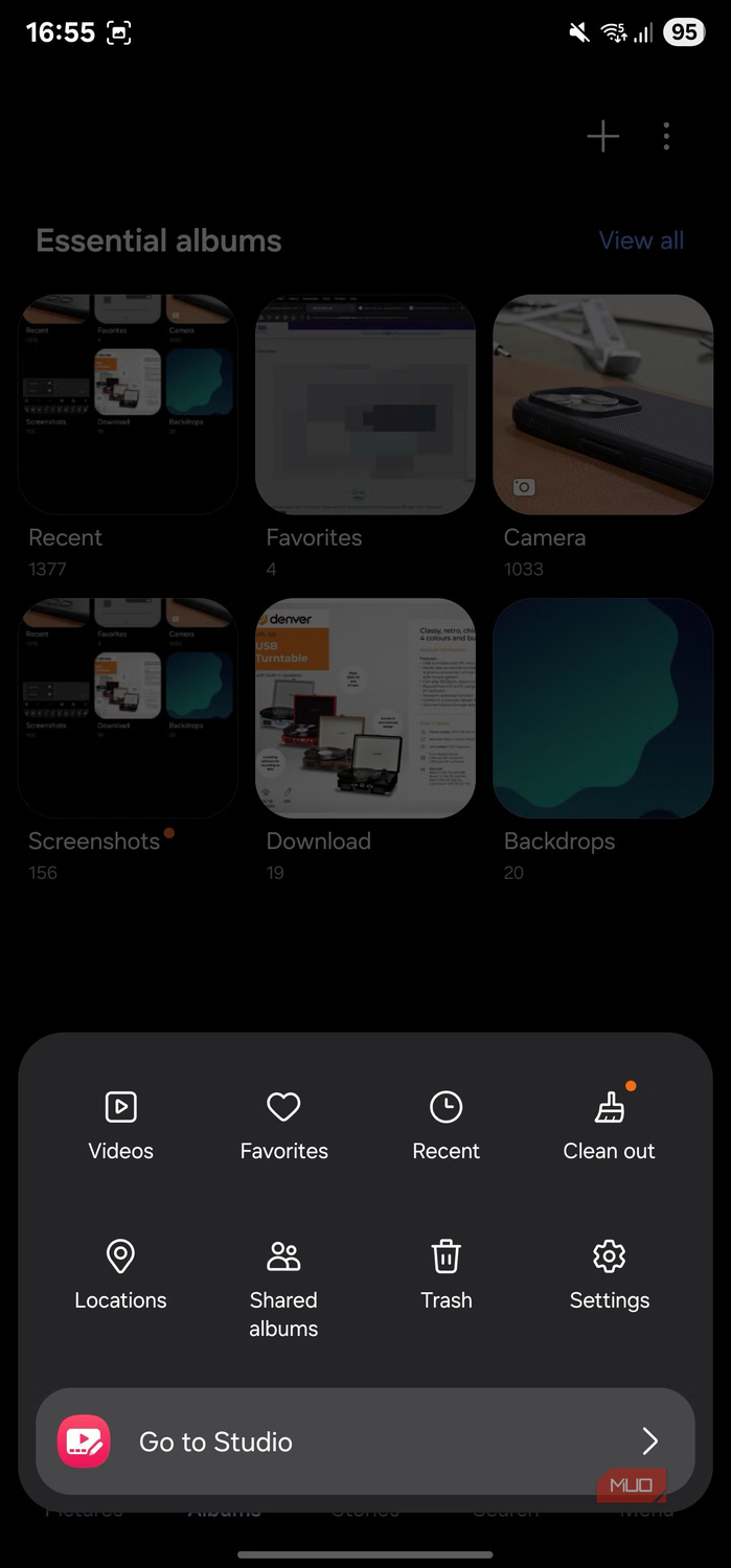 Samsung gallery options overview.-1