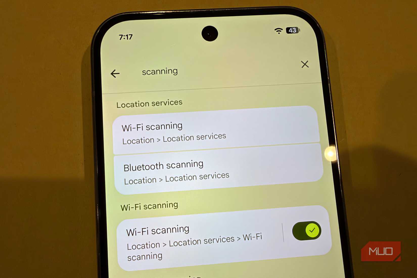 wi-fi and bluetooth scanning