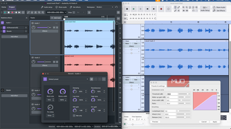 Audacity versions 3 and 4 in a side-by-side comparison.