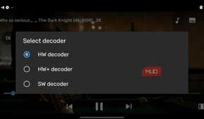 a screenshot of decoder options on mx player on vivo x300 pro