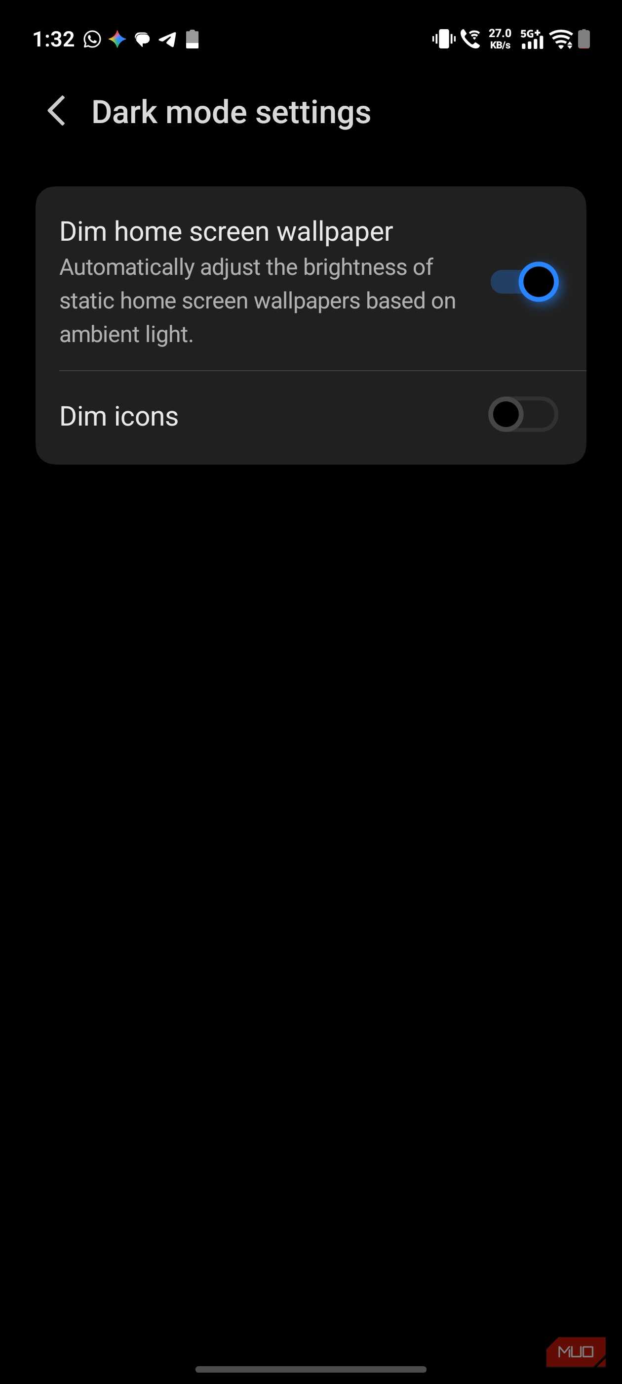 a screenshot of dark mode on the vivo x300 pro