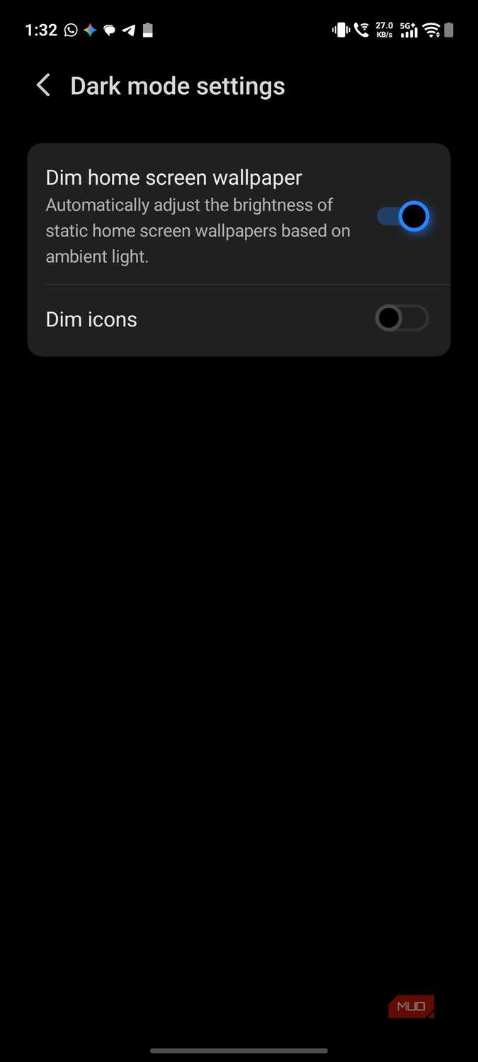 a screenshot of dark mode on the vivo x300 pro