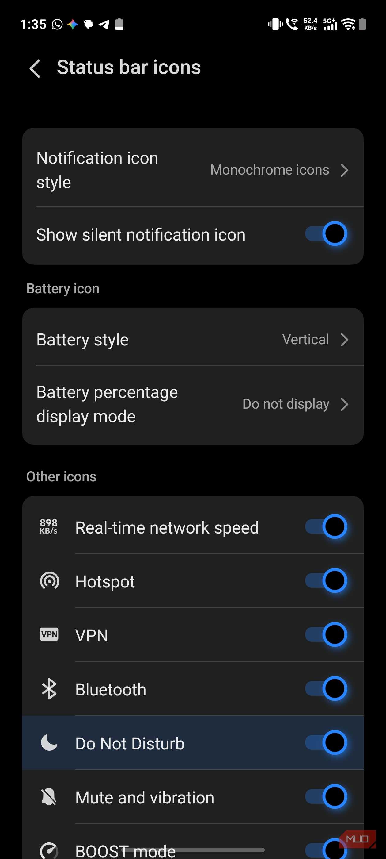 vivo x300 pro with the do not disturb settings
