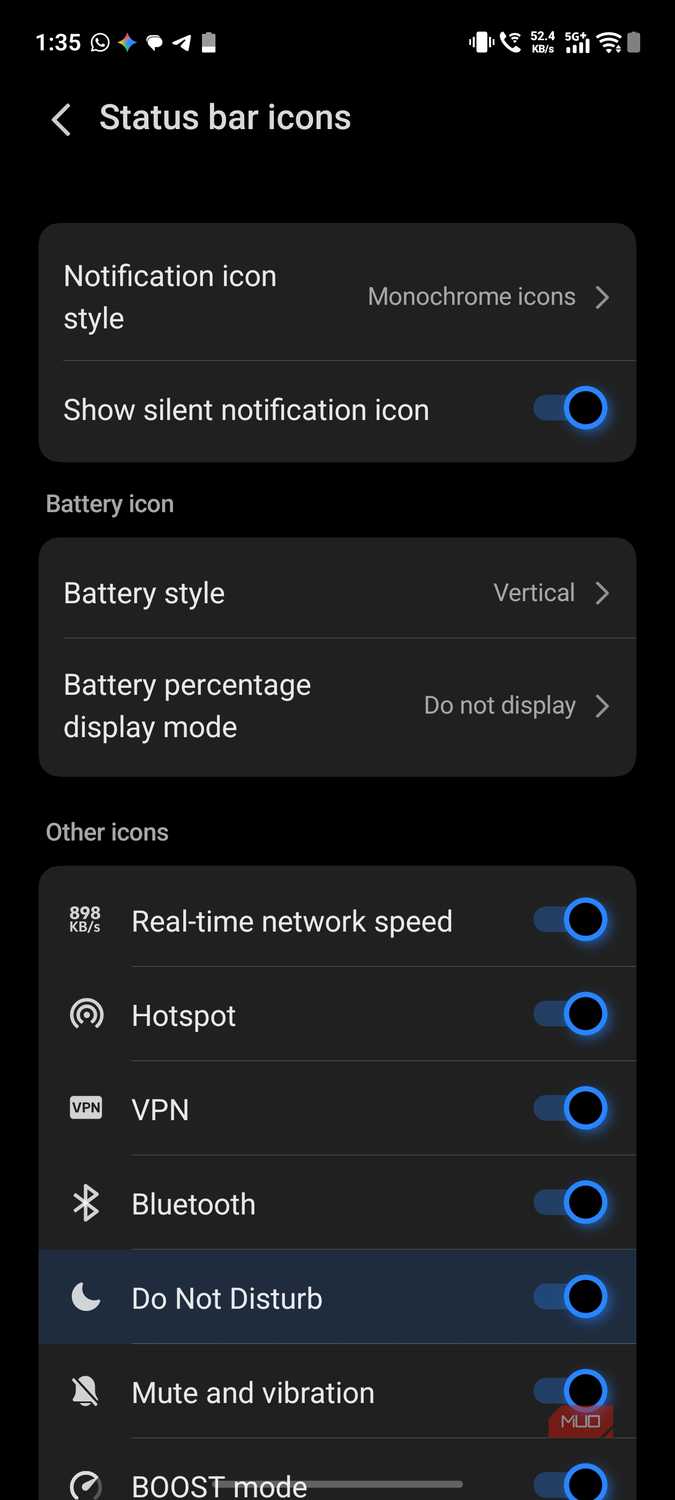vivo x300 pro with the do not disturb settings