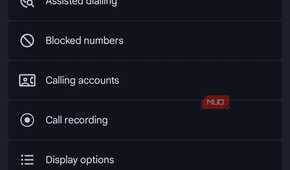 the settings page of the phone app on Android