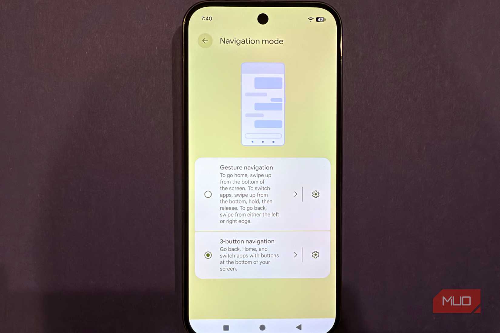 navigation mode on pixel 10 pro