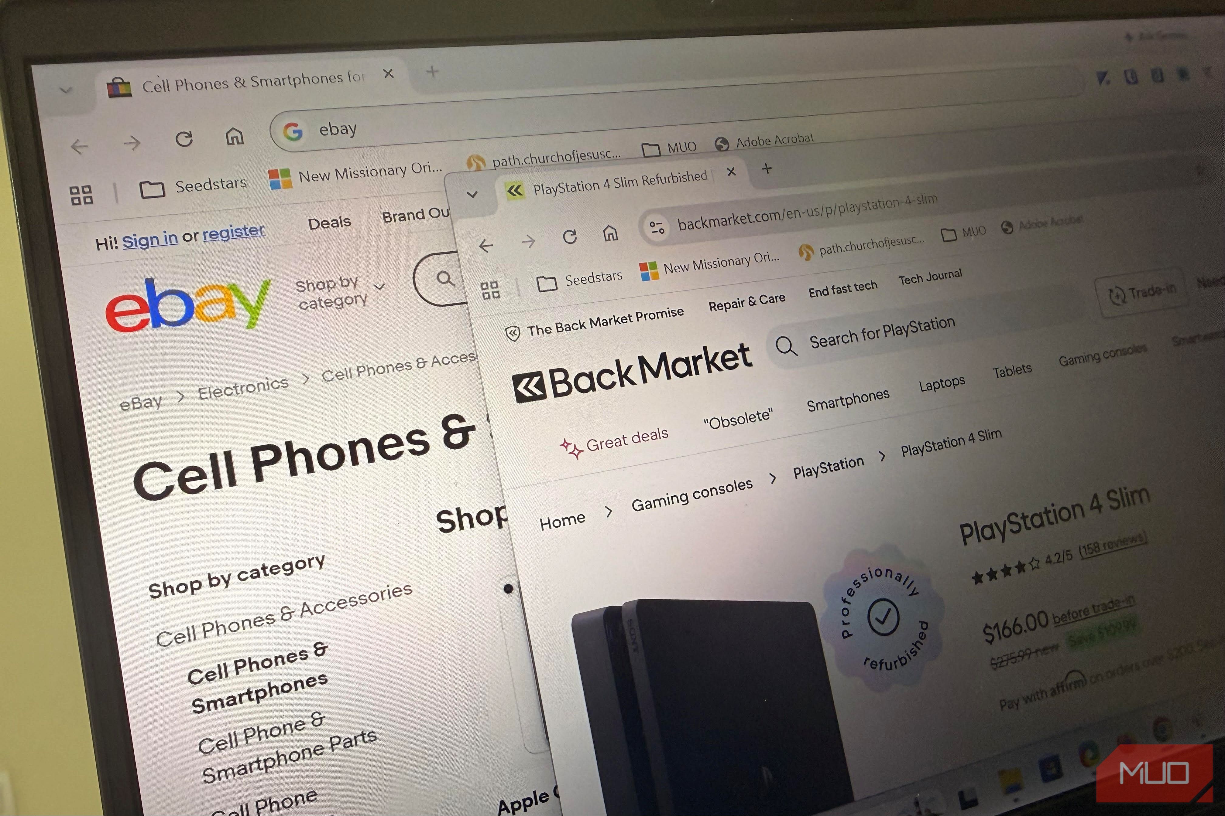 Shopping online for refurbished products