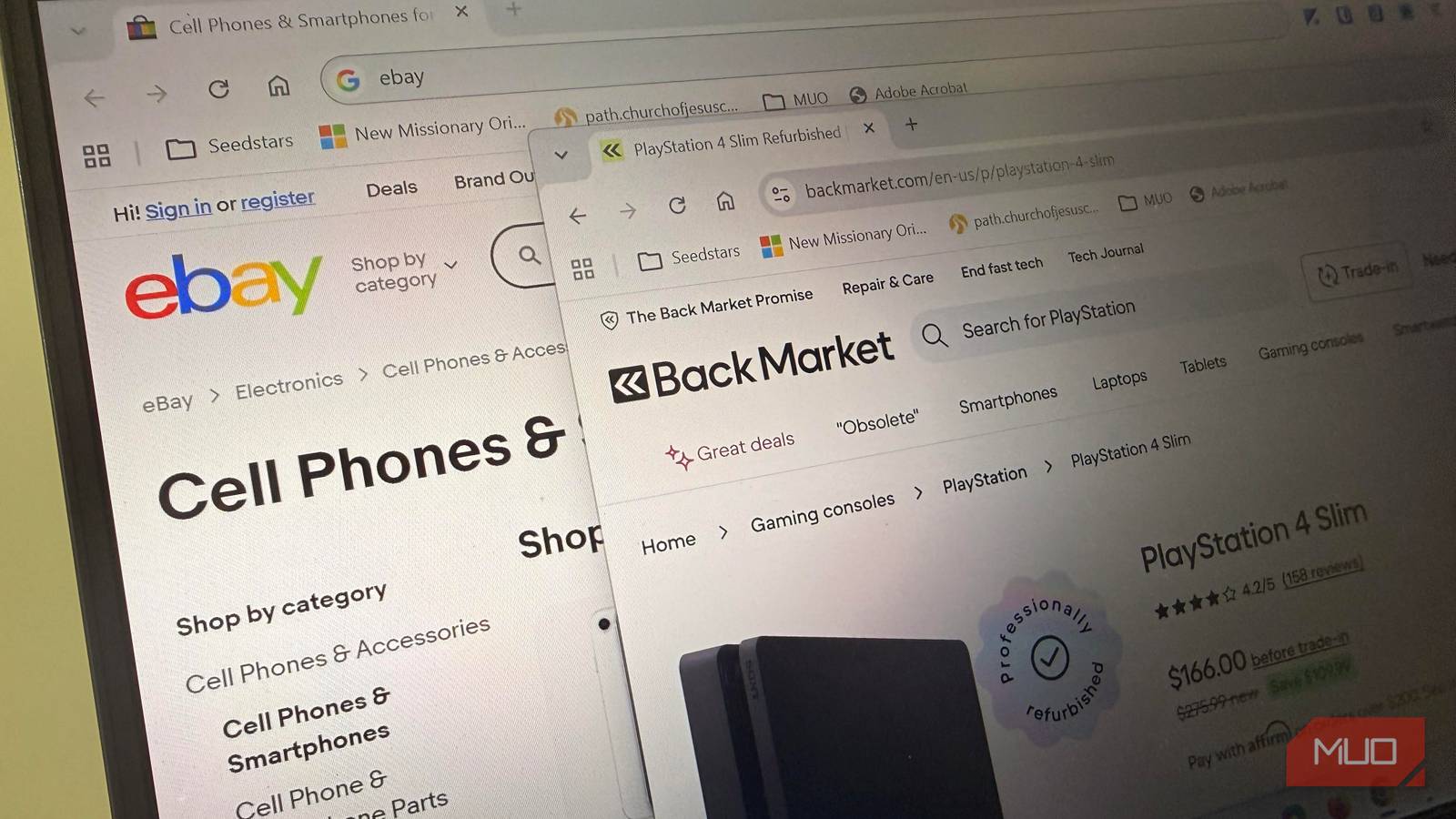 Shopping online for refurbished products
